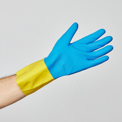 Перчатки латексные химическистойкие Delta Plus VE330 желто-синие 10 (XL) (VE330BJ09) - фото 5