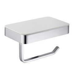Держатель для туалетной бумаги Abber Westen с полкой нержавеющая сталь хром (AA1730) - фото 1