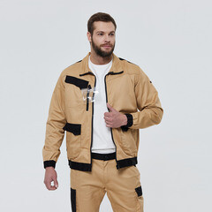 Куртка рабочая Delta Plus Mach 2 48-50 рост 164-172 см бежевая/черная - фото 9