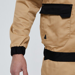 Куртка рабочая Delta Plus Mach 2 48-50 рост 164-172 см бежевая/черная - фото 4