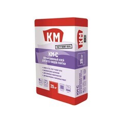 Изображение товара Клей для плитки/ керамогранита/ камня КМ-С армированный серый класс C2 TE 25 кг