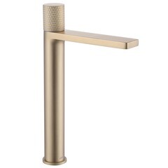 Смеситель для раковины высокий Abber Rund порционно-нажимной золото (AF8711G) - фото 1