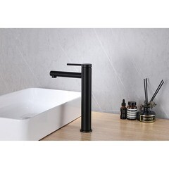 Смеситель для раковины высокий Abber Emotion однорычажный черный (AF8811B) - фото 3