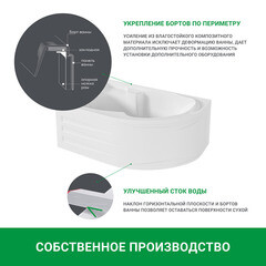 Ванна акриловая 1Marka Acrylika 170х90 см правая без ножек (01лик1790п) - фото 9