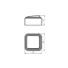 Выключатель Svet одноклавишный накладной бежевый (0603-00031) - фото 2