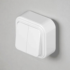 Выключатель Svet двухклавишный накладной белый (0603-00101) - фото 3