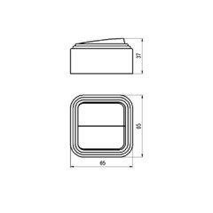 Выключатель Svet двухклавишный накладной белый (0603-00101) - фото 2
