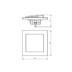 Выключатель Svet одноклавишный встраиваемый белый (0604-00011) - фото 2