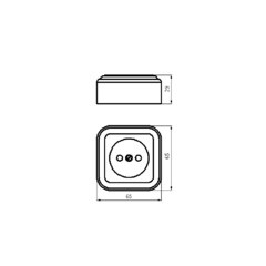 Розетка Svet накладная белая (0215-00011) - фото 2