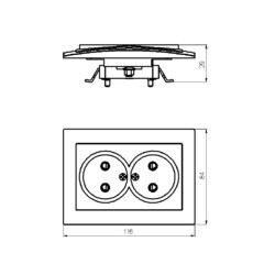 Розетка Svet встраиваемая бежевая (0216-00211) - фото 2