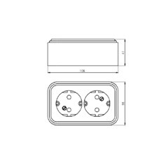 Розетка Svet накладная бежевая (0215-00481) - фото 2