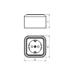 Розетка Svet накладная бежевая (0215-00121) - фото 2
