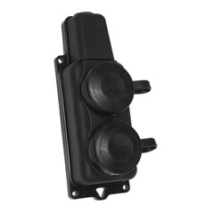 Розетка штепсельная Svet двойная с заземлением IP44 настенная черная - фото 4