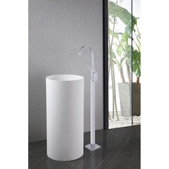 Смеситель для раковины напольный Abber Wasserfall однорычажный хром (AF8640) - фото 3