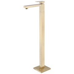 Смеситель для раковины напольный Abber Daheim однорычажный золото (AF8241G)