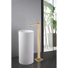 Смеситель для раковины напольный Abber Daheim однорычажный золото (AF8241G) - фото 3