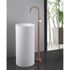 Смеситель для раковины напольный Abber Wasser Kreis однорычажный розовое золото (AF8141RG) - фото 5