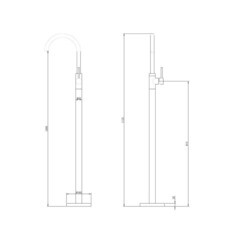 Смеситель для раковины напольный Abber Wasser Kreis однорычажный розовое золото (AF8141RG) - фото 3