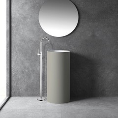 Смеситель для раковины напольный Abber Wasser Kreis однорычажный хром (AF8141) - фото 5