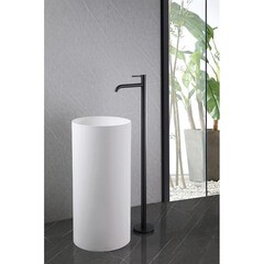 Смеситель для раковины напольный Abber Wasser Kreis однорычажный черный (AF8140B) - фото 7