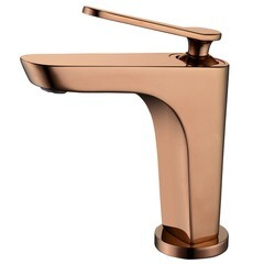 Смеситель для раковины Abber Zeitlos однорычажный розовое золото (AF8909RG) - фото 1