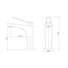 Смеситель для раковины Abber Zeitlos однорычажный розовое золото (AF8909RG) - фото 2