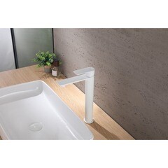 Смеситель для раковины Abber Weiss Insel однорычажный белый (AF8011FW) - фото 2