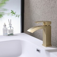 Смеситель для раковины Abber Wasserfall однорычажный золото (AF8610G) - фото 3