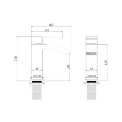 Смеситель для раковины Abber Wasserfall однорычажный золото (AF8610G) - фото 2