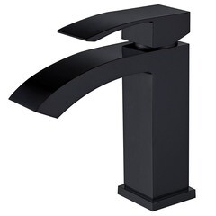 Смеситель для раковины Abber Wasserfall однорычажный черный (AF8610B)