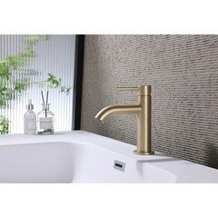 Смеситель для раковины Abber Wasser Kreis однорычажный золото (AF8110G) - фото 3