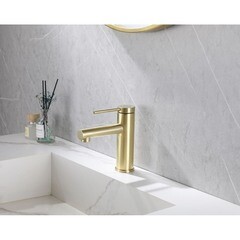 Смеситель для раковины Abber Emotion однорычажный золото (AF8810G) - фото 3