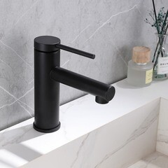 Смеситель для раковины Abber Emotion однорычажный черный (AF8810B) - фото 3