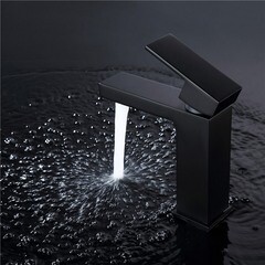 Смеситель для раковины Abber Daheim однорычажный черный (AF8210B) - фото 4