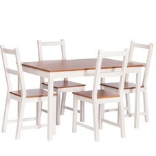 Обеденная группа антик белый стол и 4 стула Sonata Dining Set (21794)