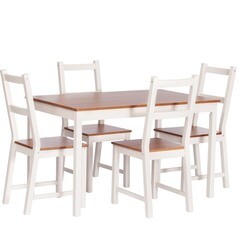 Изображение товара Обеденная группа антик белый стол и 4 стула Sonata Dining Set (21794)