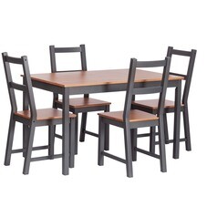 Обеденная группа антик графит стол и 4 стула Sonata Dining Set (21793)