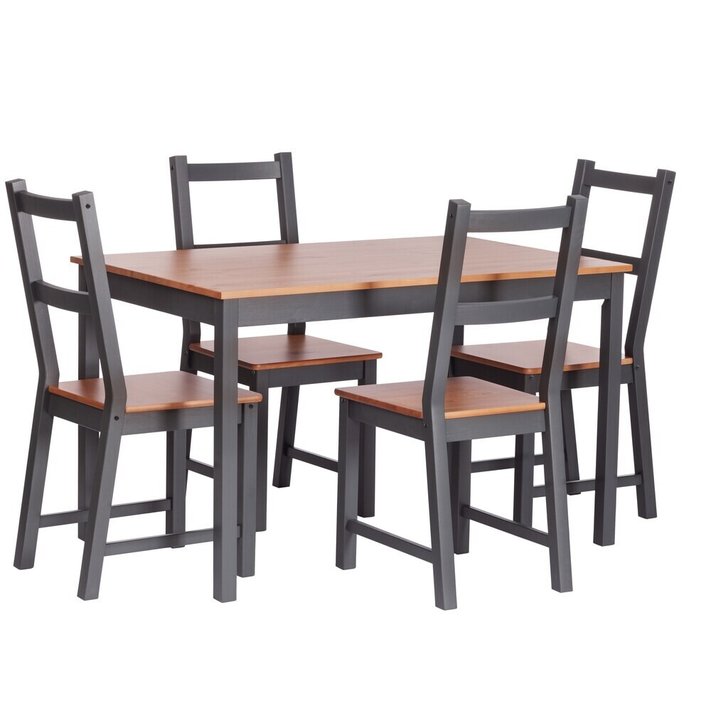 

Обеденная группа антик графит стол и 4 стула Sonata Dining Set (21793)