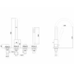 Смеситель на борт ванны Abber Wasser Kreis золото однорычажный с лейкой (AF8113G) - фото 2