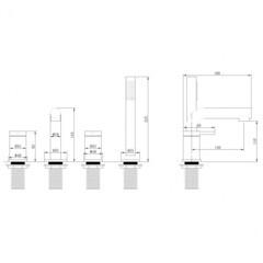 Смеситель на борт ванны Abber Emotion золото однорычажный с лейкой (AF8813G) - фото 2