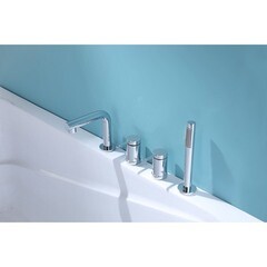 Смеситель на борт ванны Abber Emotion хром однорычажный с лейкой (AF8813) - фото 2