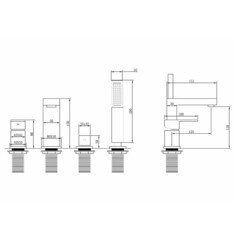 Смеситель на борт ванны Abber Daheim никель однорычажный с лейкой (AF8213NG) - фото 2