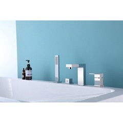 Смеситель на борт ванны Abber Daheim хром однорычажный с лейкой (AF8213) - фото 3