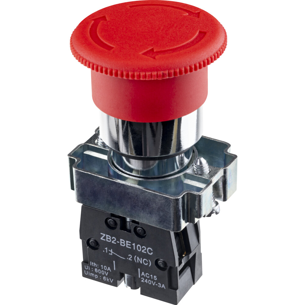 

Кнопка грибок Düwi BS542 250 В IP40 с фиксацией поворотная красная (26864 2)