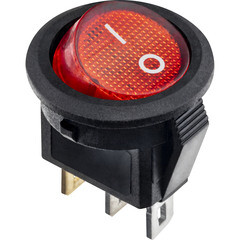 Кнопка круглая Düwi 26849 9 250 В IP20 с подсветкой красная