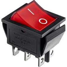 Кнопка прямоугольная Düwi 26841 3 250 В IP20 с подсветкой красная