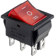 Изображение товара Кнопка прямоугольная Düwi 26842 0 250 В IP20 с подсветкой красная