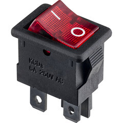 Изображение товара Кнопка прямоугольная Düwi 26846 8 250 В IP20 с подсветкой красная