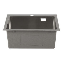 Мойка для кухни Ukinox Практика 50х50х20 см врезная с сифоном сталь (PRB500.500 -GT10C 0CW) - фото 5