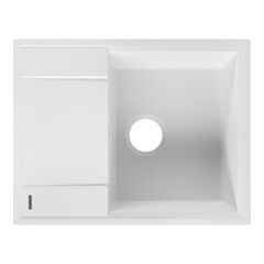 Мойка для кухни Florentina Консул 64х50х20 см врезная с крылом с сифоном кварц жасмин - фото 6